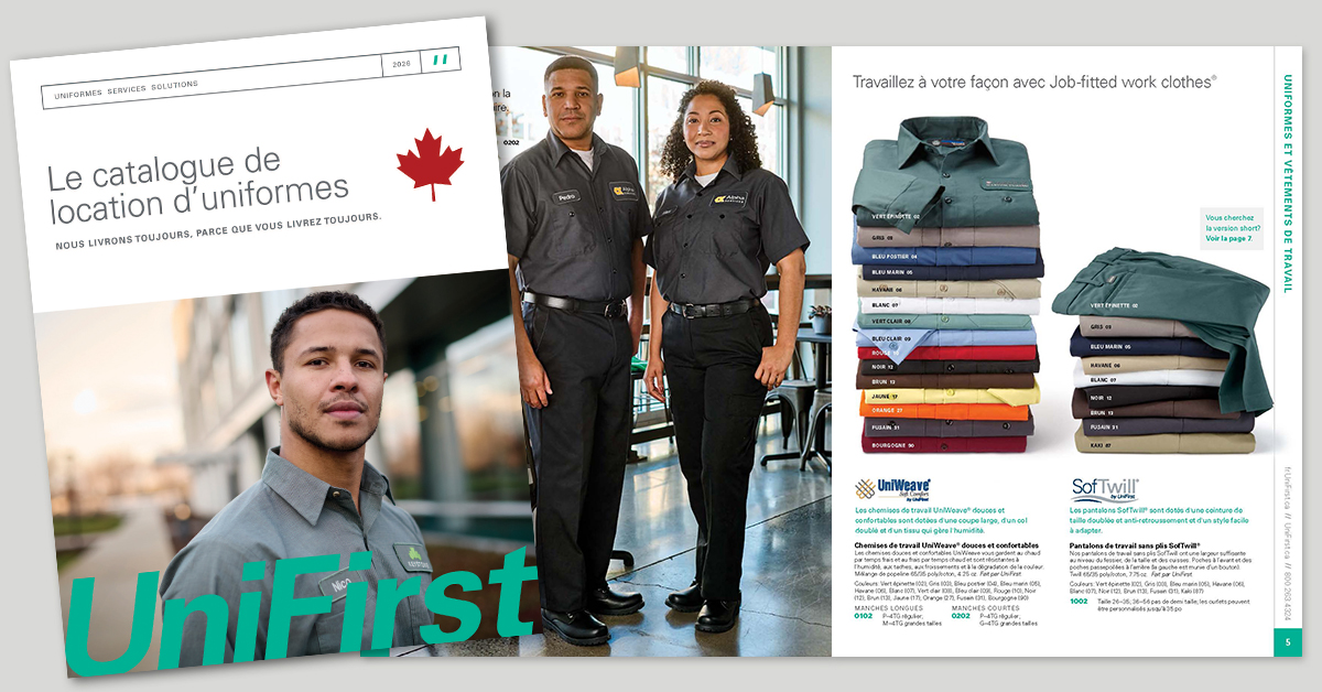 Catalogue d’uniformes offerts en location